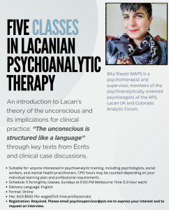 psychoanalysis training melbourne